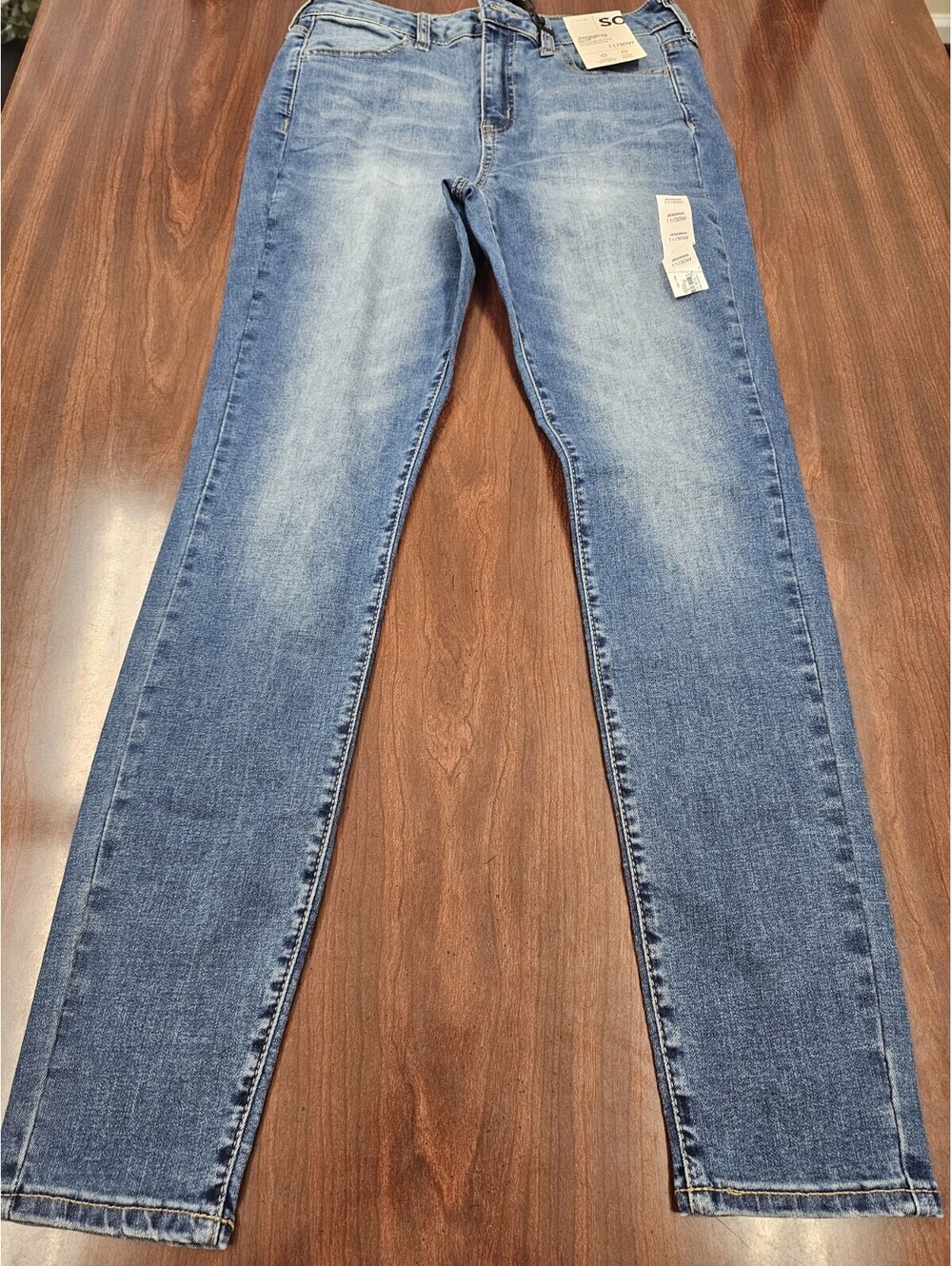 NWT SO Womens High Rise Skinny Jegging Jeans SZ 11/30W Medium Blue Stretch Denim